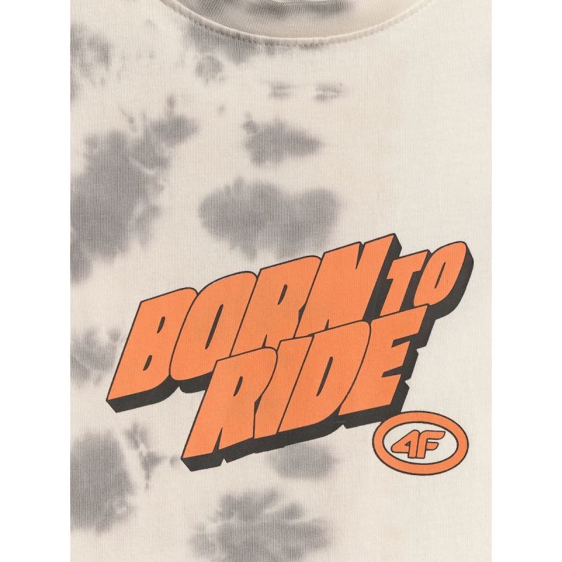 Boy's cotton T-shirt 4F 4FJRSS26TTSHM4168-91A