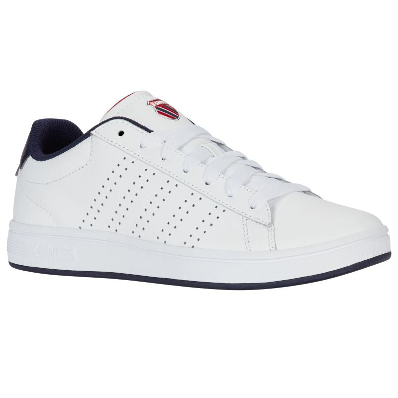 K-Swiss COURT BASE II WHITE/NAVY/RED-M (04411-130-M)