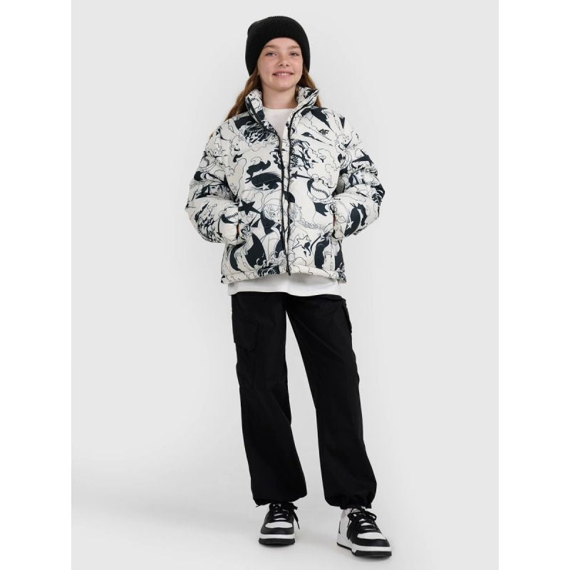 Girls' synthetic-filled down jacket 4F 4FJRAW25TDJAF0748-11A