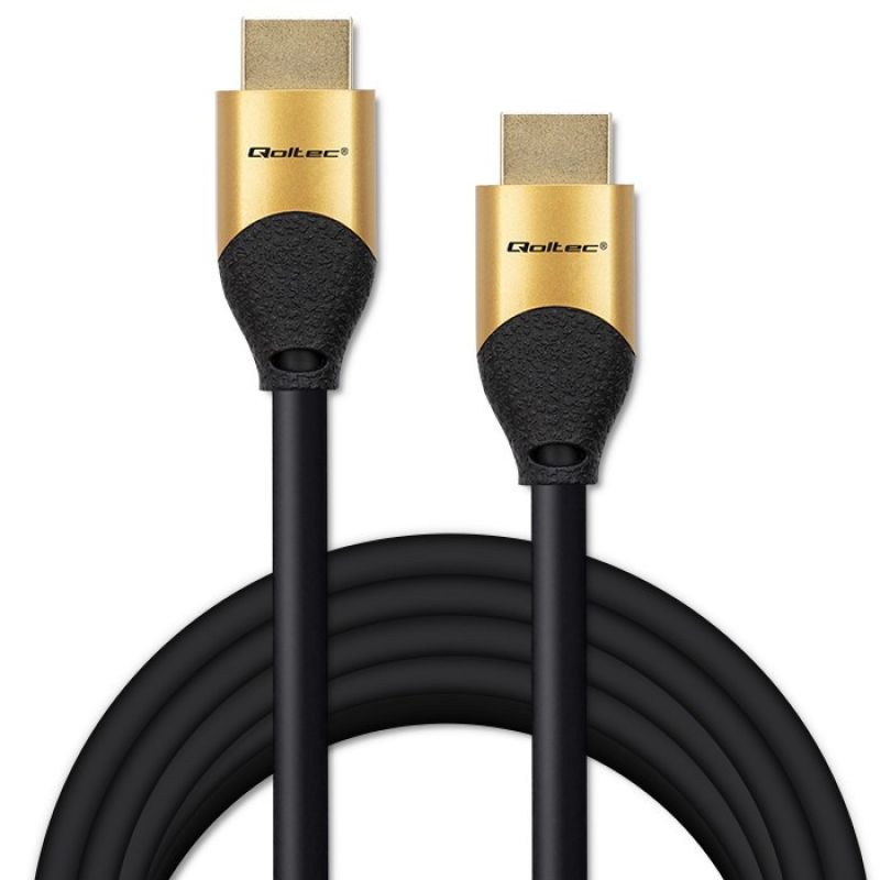 QOLTEC HDMI CABLE V2.1 ULTRA HIGH SPEED 8K | 60HZ | 26AWG | GOLD | 5M Kable i adaptery/Kable HDMI Your Sports Performance