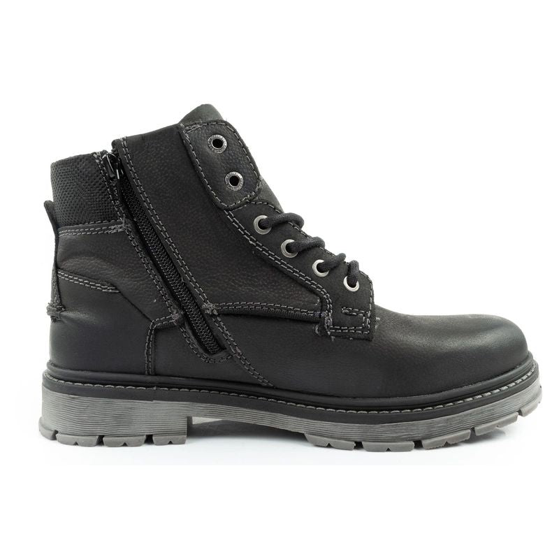 Wrangler Allan Mid men's boots, Chelsea boots, elegant leather, black Wrangler