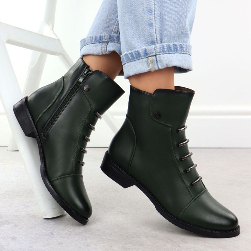 Jezzi ASA62-16 green women's ankle boots To be categorized Your Sports Performance