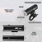 Rockbros front bike light 1200LM black Rockbros/Akcesoria Rowerowe/Światła Rowerowe Your Sports Performance