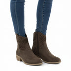 Women's openwork brown cowboy boots Jezzi RMR2353-16 To be categorized Your Sports Performance