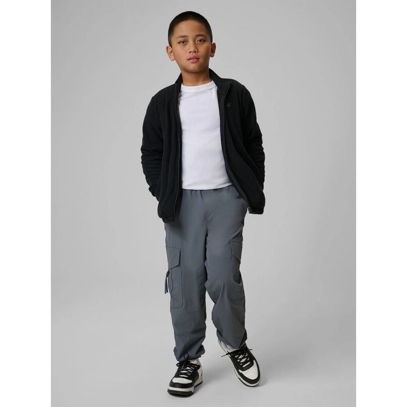 Regular fleece without hood for boys 4F 4FJRSS26TFLEM508-20S 4f
