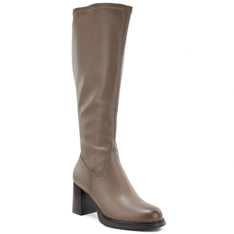 Women’s Khaki Heeled Boots Potocki SZ12861