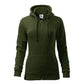 Women's Trendy Zipper Sweatshirt (Military) In preparation Your Sports Performance