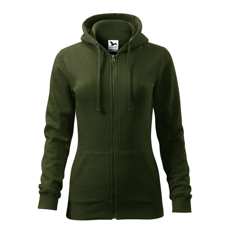 Women's Trendy Zipper Sweatshirt (Military) In preparation Your Sports Performance