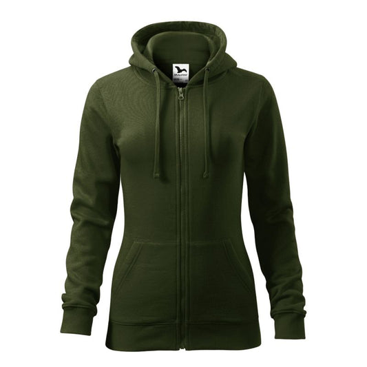 Women's Trendy Zipper Sweatshirt (Military) In preparation Your Sports Performance
