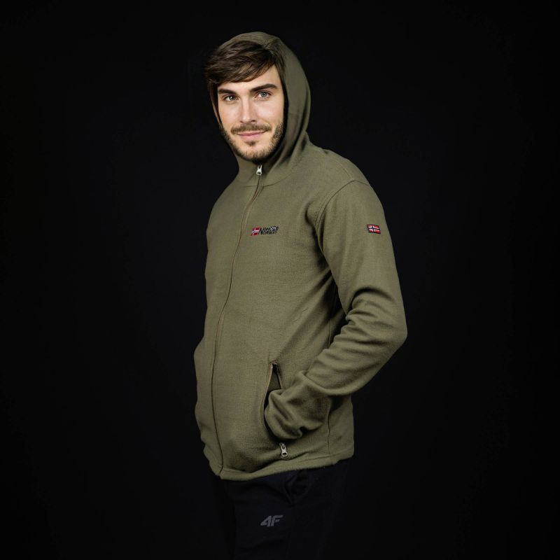 Geographical Norway Unicia EO MEN 235 men's fleece sweatshirt (WW4510H/GNO-KAKI) In preparation Your Sports Performance