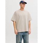Jack&Jones men's t-shirt JJEBARRON TEE SS O-NECK NOOS 12298906 MOONBEAM Jack&Jones