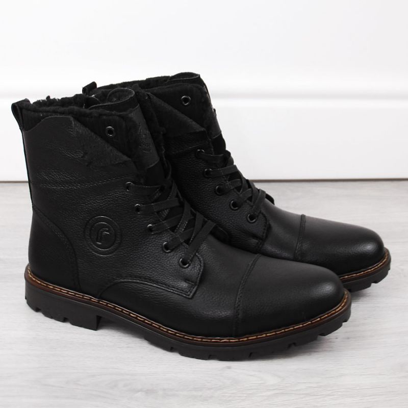 Leather boots insulated with wool Rieker M RKR296A black Footwear/Outdoor/Rieker Your Sports Performance