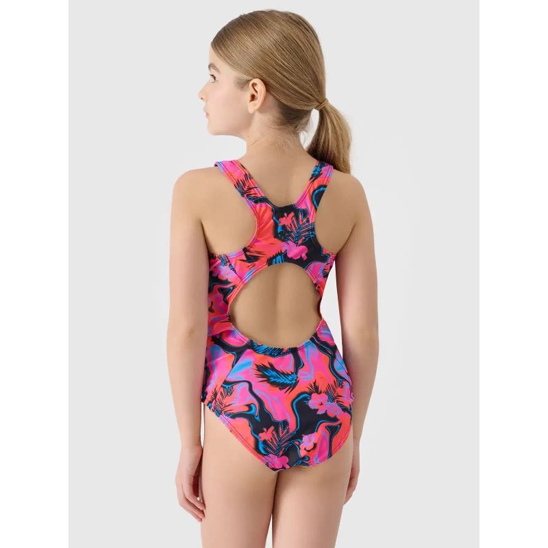 Girls' one-piece swimsuit 4F JUNIOR 4FJWSS25USWSF093-90A *Kategoria tymczasowa Your Sports Performance