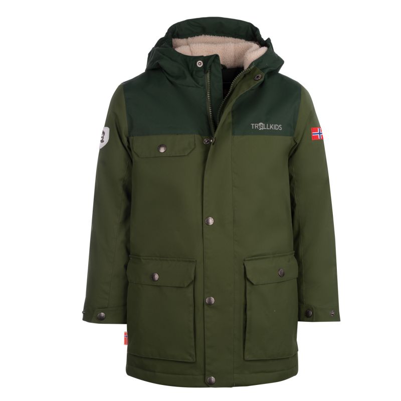 Trollkids Kids Gudvangen Jacket waterproof children's winter jacket green (354-322) In preparation Your Sports Performance