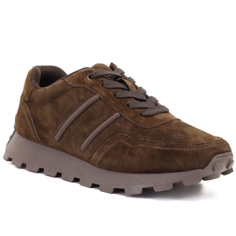 Leather platform sneakers brown S.Barski