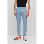 Hugo Boss men's slim-fit trousers in stretch cotton gabardine, light blue (50468314-451) In preparation Your Sports Performance