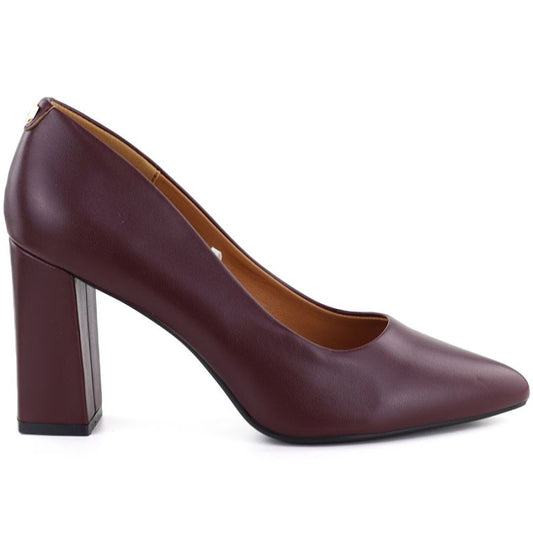 Burgundy suede pointed toe pumps Sergio Leone PB216 LEONE