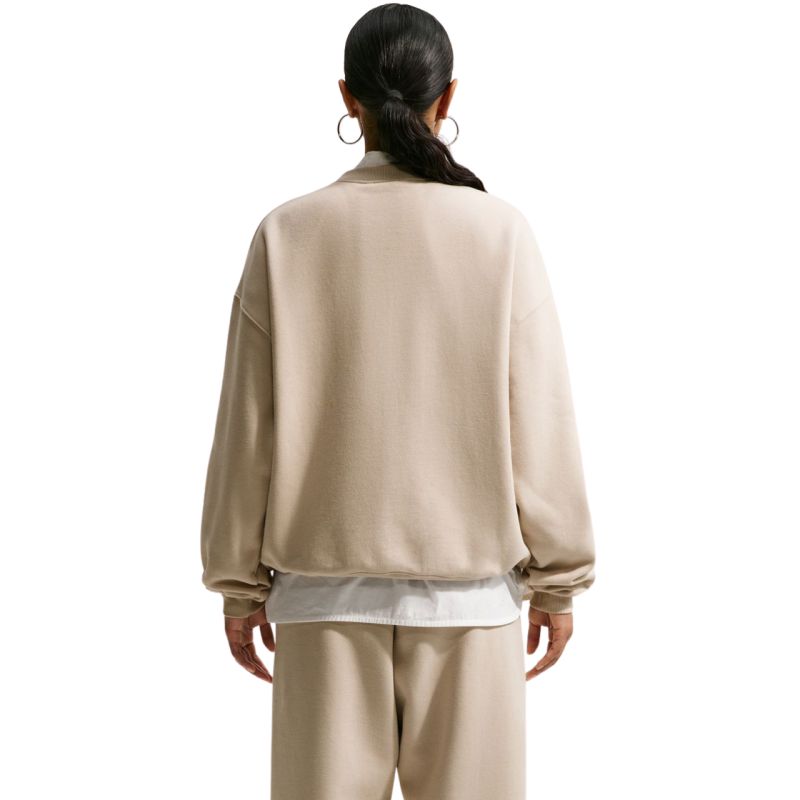Women's Nike Studio Fleece Cream Sweatshirt IM8082 236