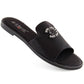 Comfortable flip-flops with rhinestones S.Barski W OLI258A, black Footwear/Lifestyle/S.Barski Your Sports Performance