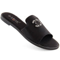Comfortable flip-flops with rhinestones S.Barski W OLI258A, black Footwear/Lifestyle/S.Barski Your Sports Performance