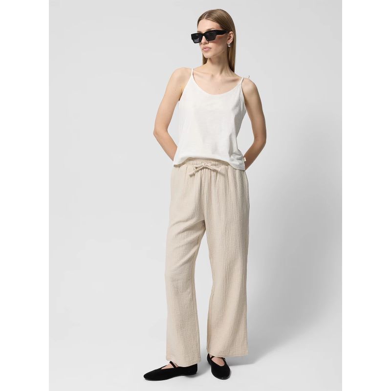 Women's Outhorn Cotton Muslin Trousers OTHWSS24TTROF1017-83S *Kategoria tymczasowa Your Sports Performance