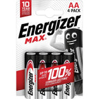 ENERGIZER ALKALINE BATTERIES MAX AA LR6, 4 PIECES, ECO PACKAGING Baterie, akumulatorki i ładowarki/Baterie Your Sports Performance