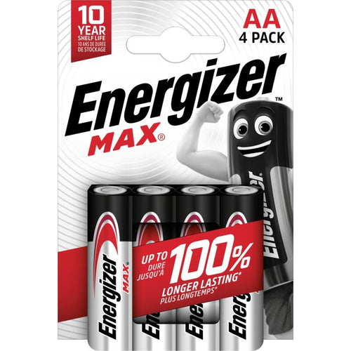 ENERGIZER ALKALINE BATTERIES MAX AA LR6, 4 PIECES, ECO PACKAGING Baterie, akumulatorki i ładowarki/Baterie Your Sports Performance
