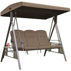 GARDEN AND BALCONY PATIO SWING 3 SEATS BROWN Dom I Ogród/Huśtawki Your Sports Performance