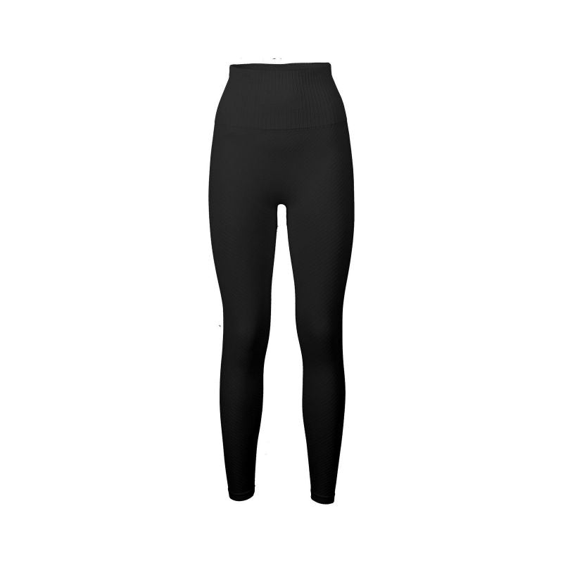 CASALL Seamless Graphical Rib High Waist Tights leggings black Import z PMSport Your Sports Performance