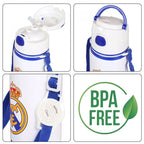 Real Madrid Aluminum Bottle with Mouthpiece and Strap 600 ml RM00005 To be categorized Your Sports Performance
