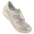 Rieker 59552-62 comfortable women's shoes with Velcro, beige and gold To be categorized Your Sports Performance