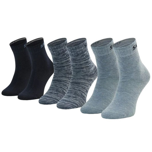 Skechers 3PPK Boys Mech Ventilation Socks SK41064-5302 Blue 35-38 In preparation Your Sports Performance