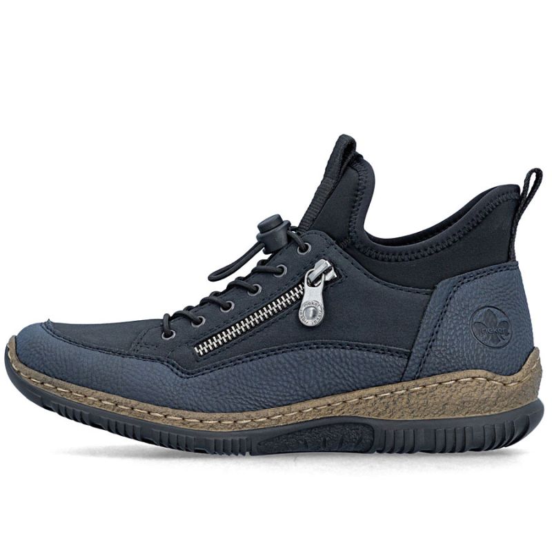 Rieker N32G3-14 comfortable navy blue waterproof women's shoes
