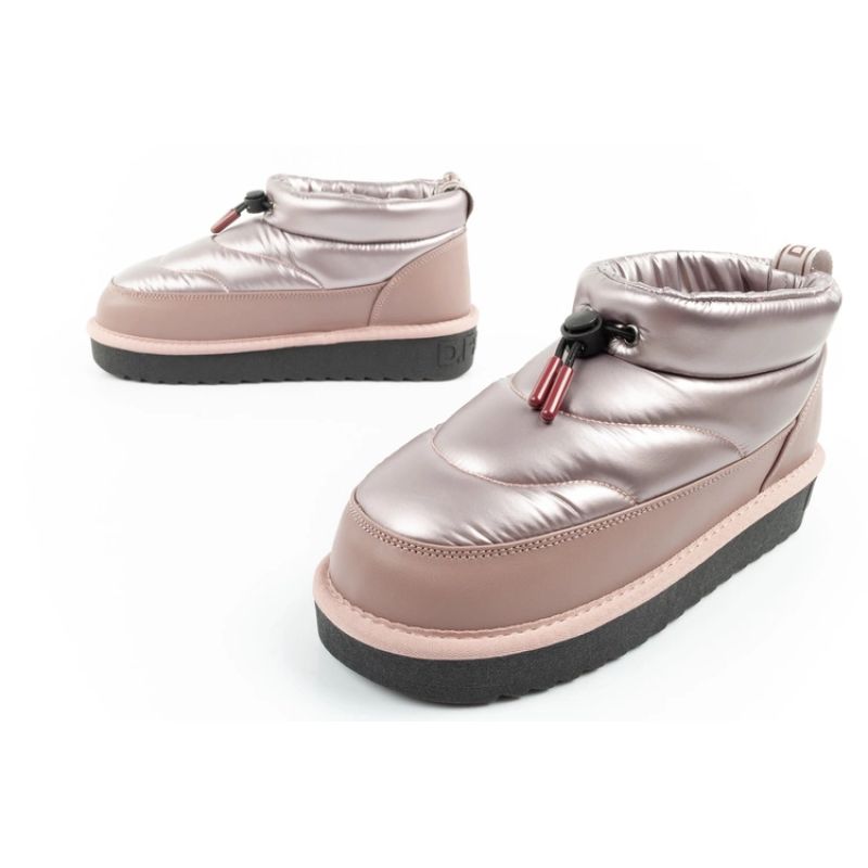 D.Franklin women's snow boots winter fashionable insulated ankle boots rose gold D.Franklin
