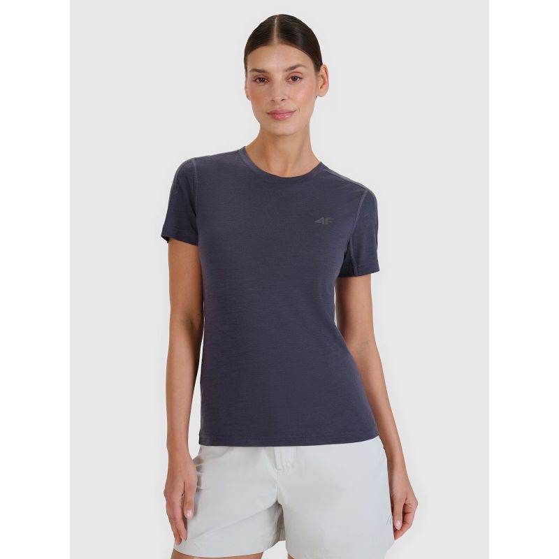 Women's Merino Wool Trekking T-shirt 4F 4FWSS25TFTSF1269-22S *Kategoria tymczasowa Your Sports Performance