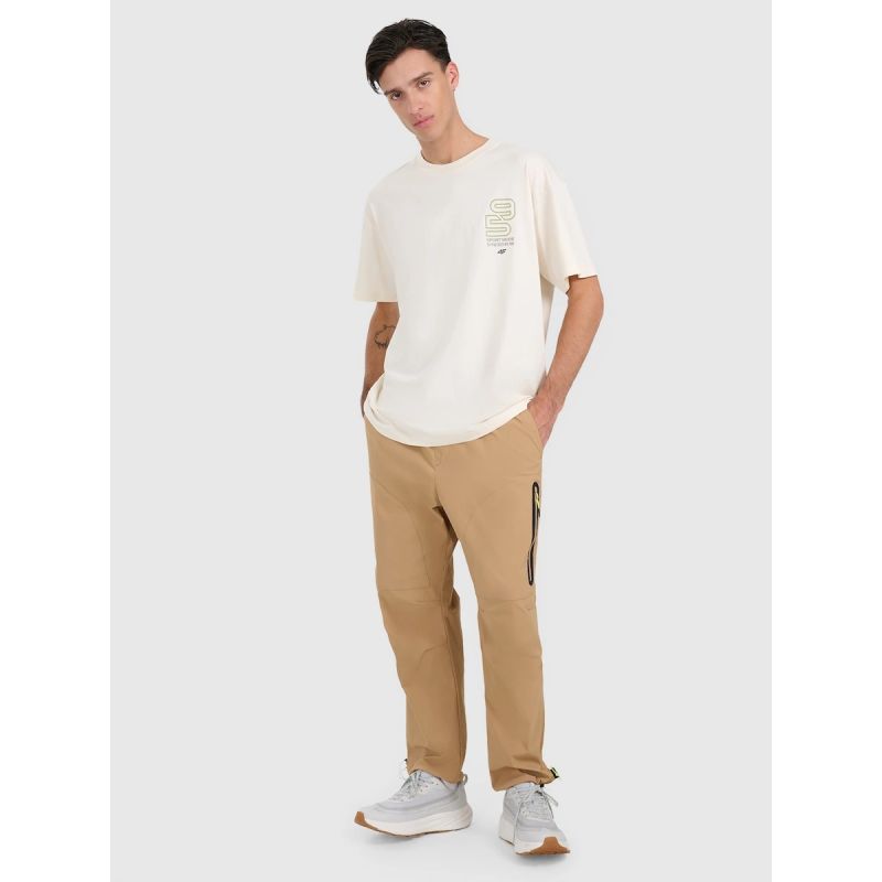 Men's oversized printed T-shirt 4F 4FRAW25TTSHM3220-11S