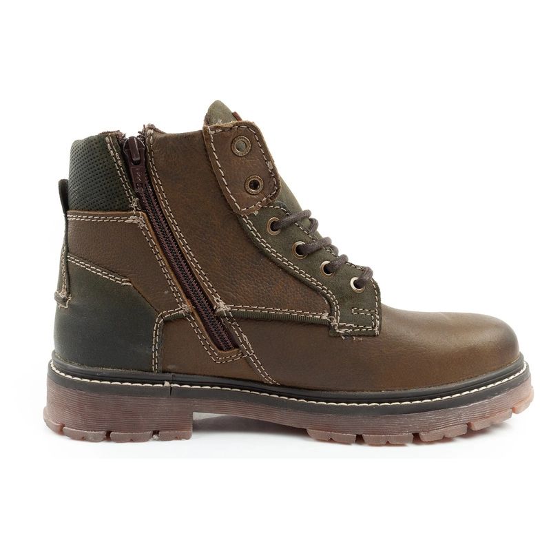 Wrangler Allan Mid men's boots Chelsea boots elegant leather green brown Wrangler