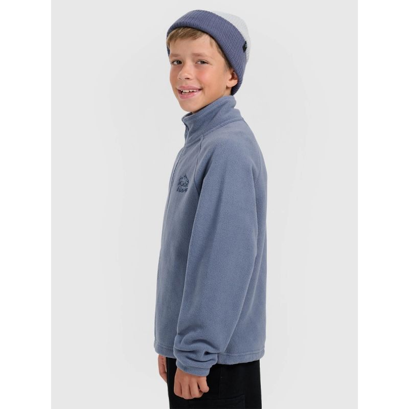 Regular fleece with stand-up collar for boys 4F 4FJRAW25TFLEM490-32S *Kategoria tymczasowa Your Sports Performance