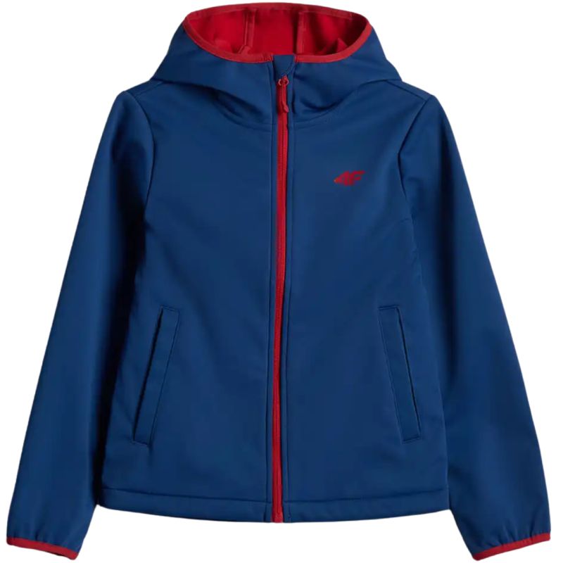 Boys’ 4F M598 Softshell Jacket, Dark Navy 4FJWAW26TSOFM598 30S