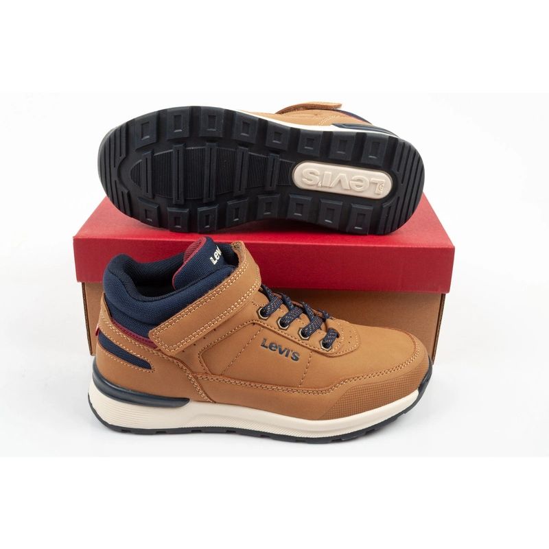 Levi's Sierra children's high-top brown sports shoes with velcro