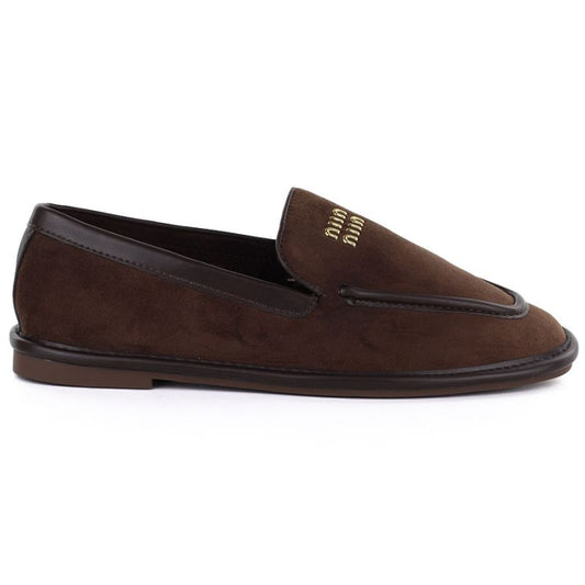 Women's suede brown lords shoes Vinceza 62271 Vinceza