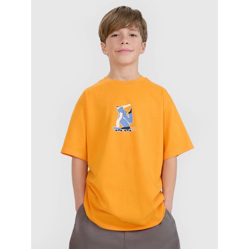 Boys' t-shirt with print 4F 4FJRSS25TTSHM2641-70S *Kategoria tymczasowa Your Sports Performance