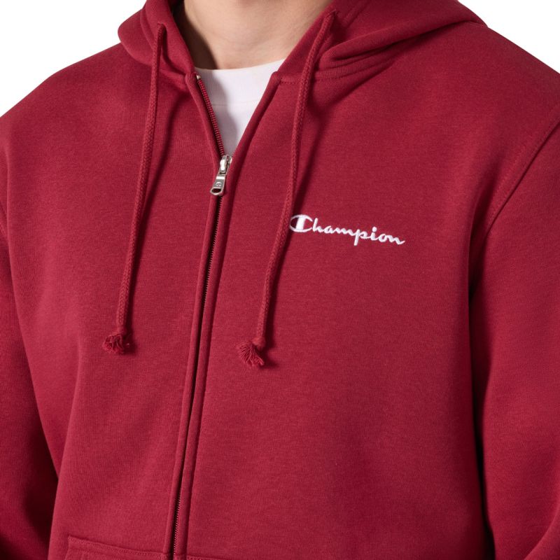 Men's Champion Hooded Full Zip Sweatshirt Red 221794 RS508