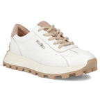 Leather platform sneakers, white, Filippo DP7498