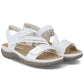 Comfortable women's sandals with Velcro and elastic bands, white Rieker 64870-81 Rieker