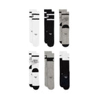 Nike Everyday Cush Crew Youth 6PR Socks, White, Grey, Black CK7302 901