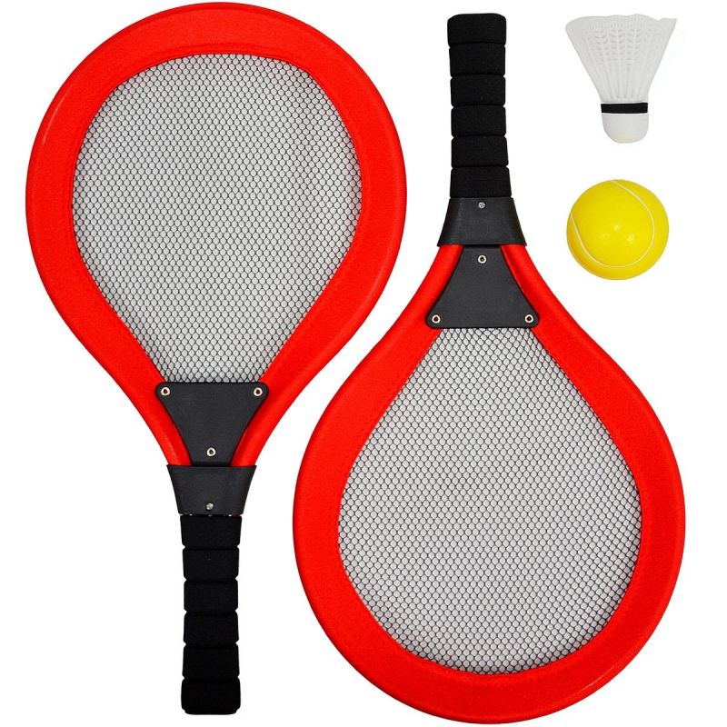 SET OF 2 RACKETS, SHUTTLE, BALL FOR TENNIS AND BADMINTON ENERO TOYS Accessories Your Sports Performance