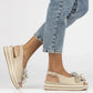 Women's leather wedge sandals beige Filippo DS7045/26