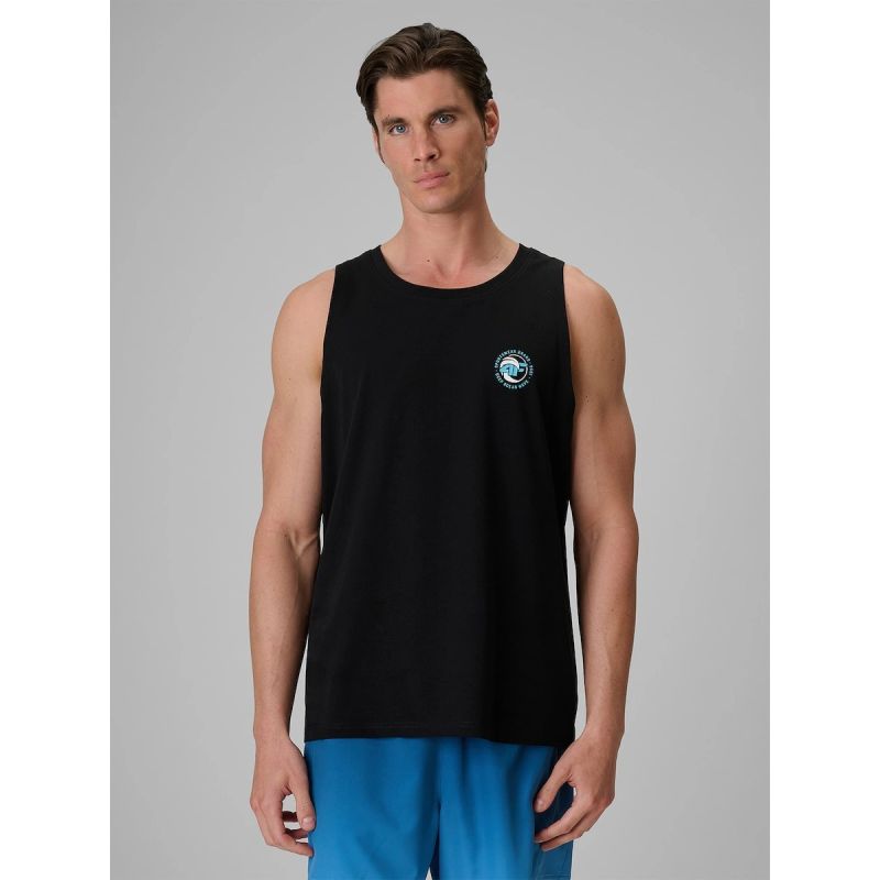 Men's regular sleeveless T-shirt with print 4F 4FRSS26TSLEM366-10S 4f
