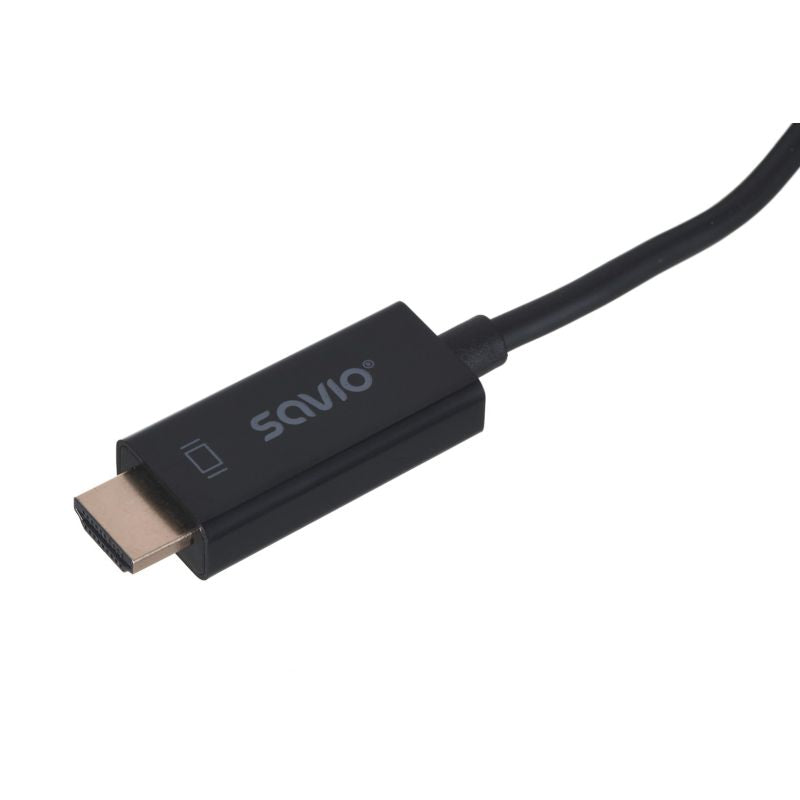 SAVIO CL-56 cable (DisplayPort M - HDMI Type A; 1.5m; black) Kable i adaptery/Kable DisplayPort Your Sports Performance